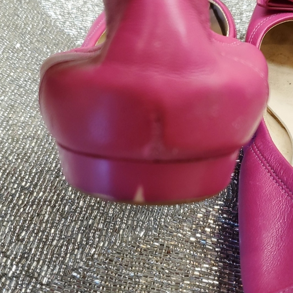 SOLD!! COLE HAAN Fuschia Leather Flats - Size 8M - Picture 7 of 8